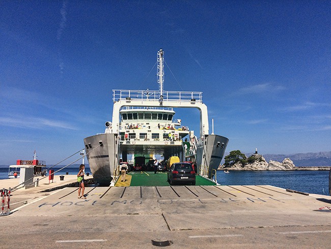 Ferry from Ploce at Trpanj harbour