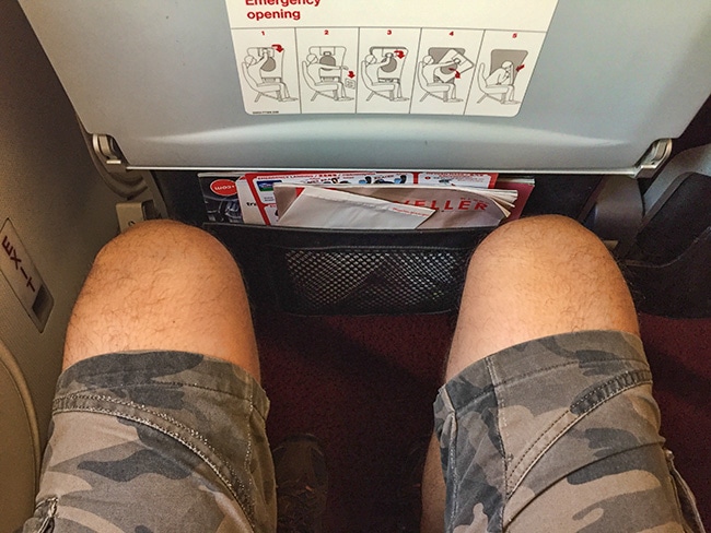 Enough space for me - they gave me an emergency exit row seat :-)