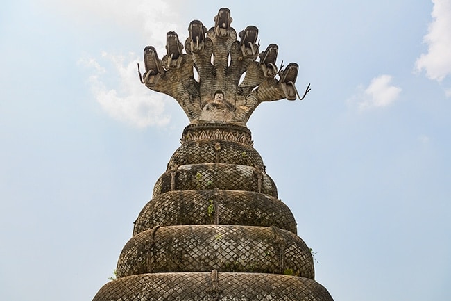 Buddha seated on a coiled nāga
