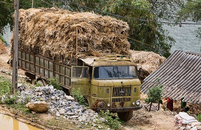 The old truck is still in use