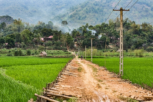 Different way to build a road to the village