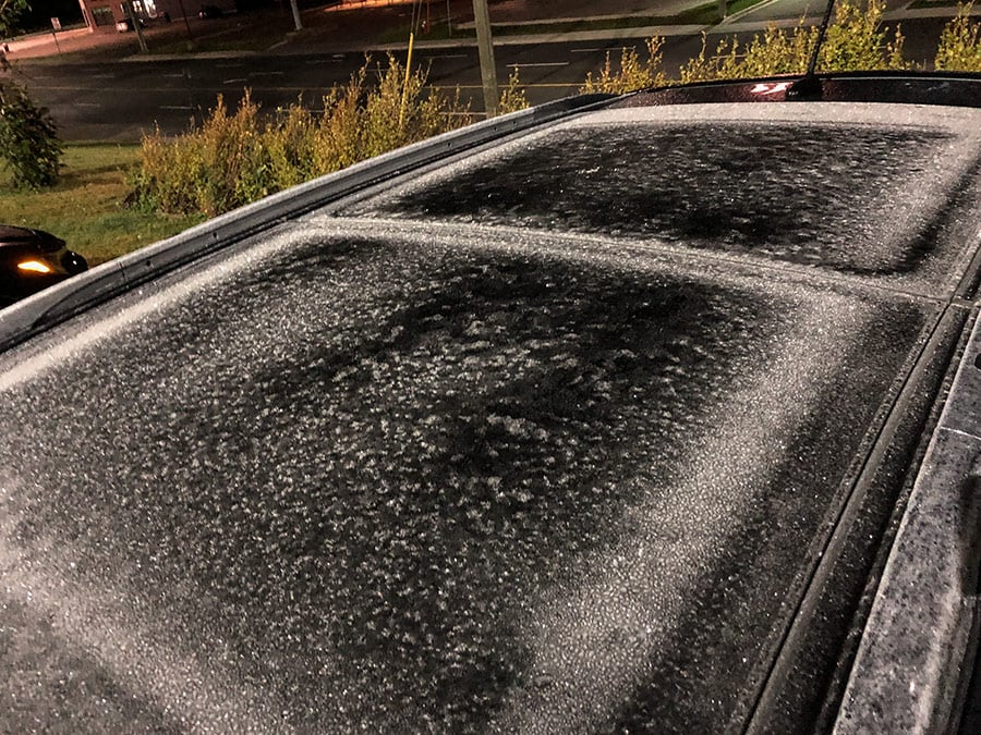 Frozen Car Roof