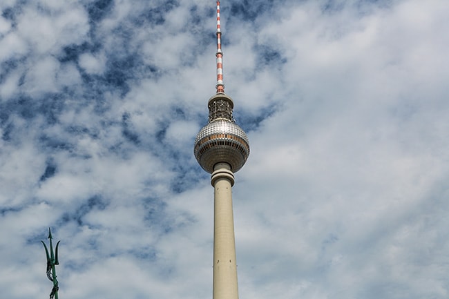 Neptun's trident with the TV Tower