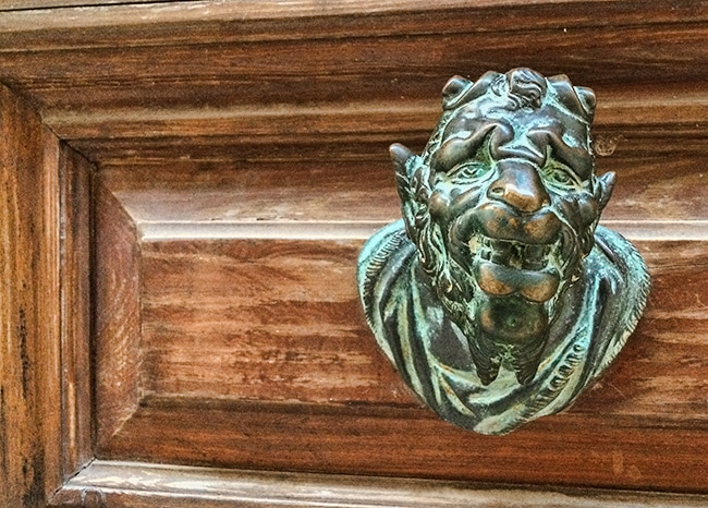 Door knob in Venice, Italy