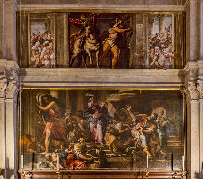 Christ expels the merchants from the temple