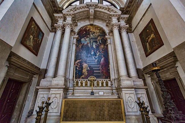 Inside the Basilica di Santa Maria della Salute