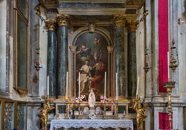 Saints Nicholas, Leonard and the blessed Archangel Canetoli by Giovanni Battista Piazzettar