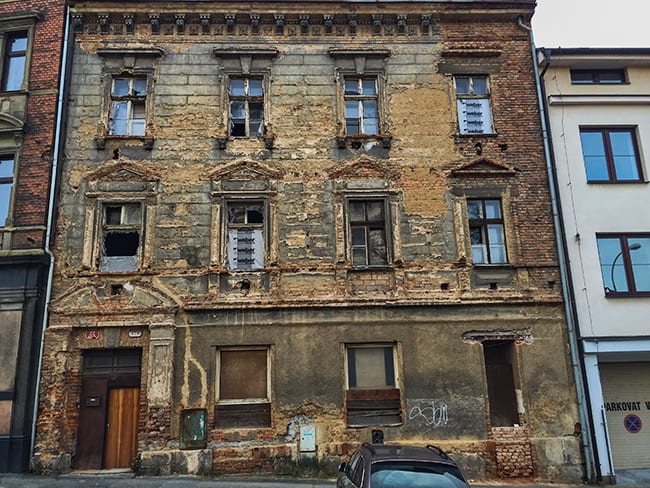 House at Nadrazni street - not all the houses are renovated