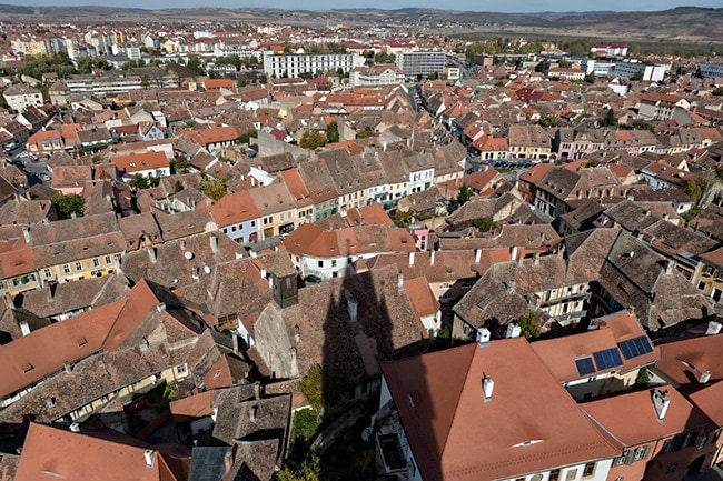View from the Sibiu Lutheran Cathedral