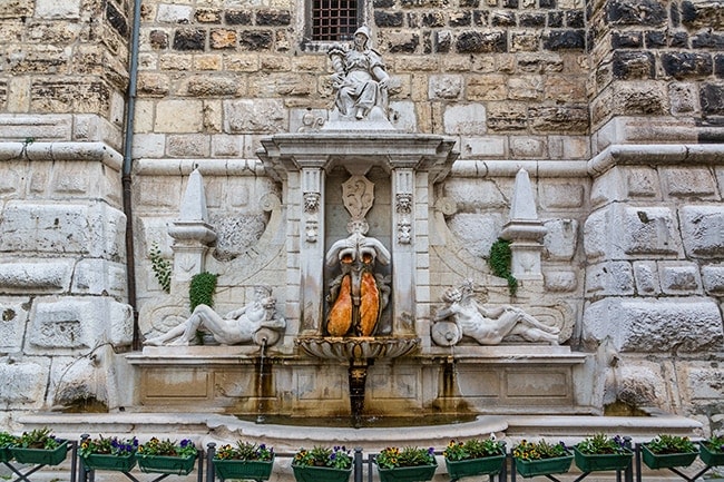 Fountain at the Torre della Pallata