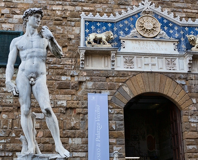 A copy of Michelangelo’s David