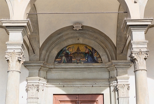Detail above the door