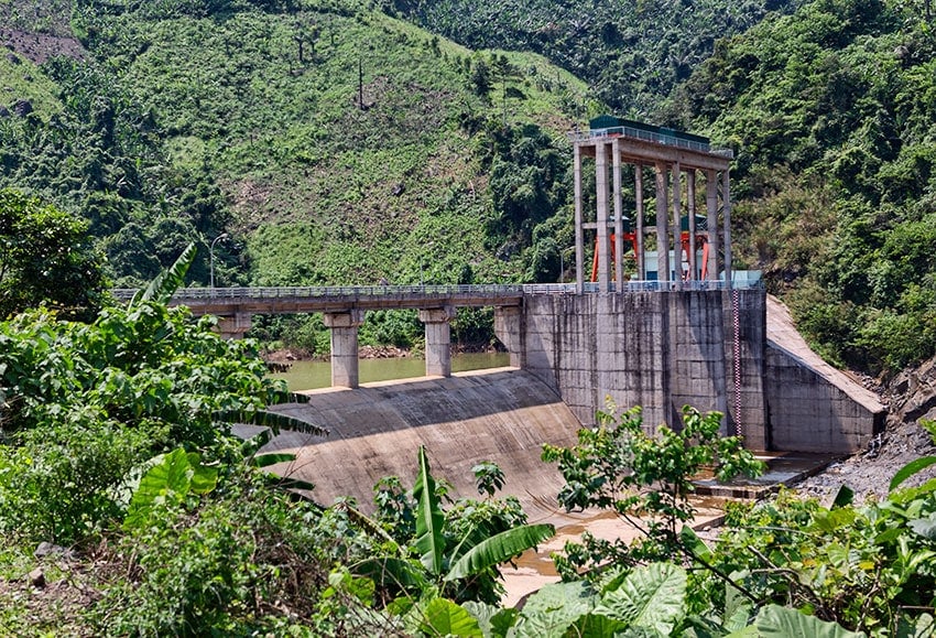 Finished Dam at the Ho Chi Minh Highway