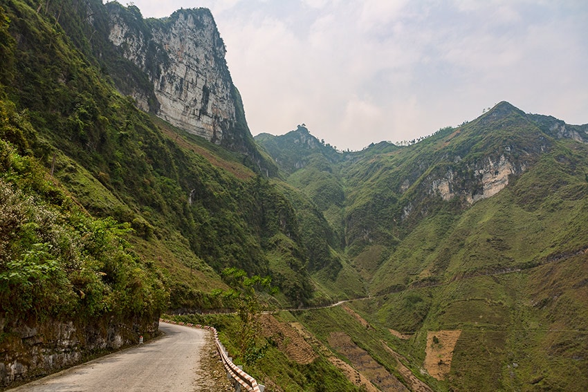 Mountain road in Vietnam