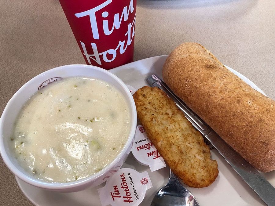 Lunch at Tim Hortons