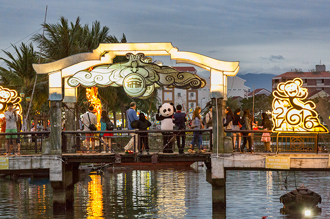 Yes you did see right - there is a Panda on the bridge!